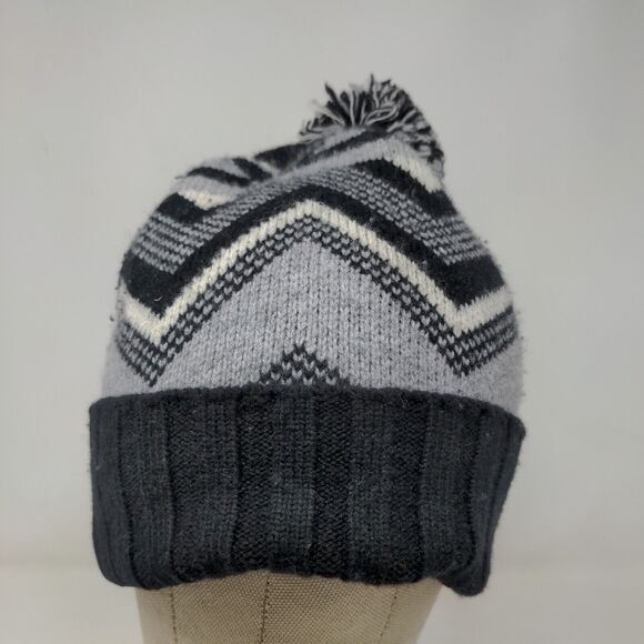 Nordstrom Men's Knit Beanie Hat Cap Wool Cashmere Blend Black Gray One Size - Picture 2 of 11